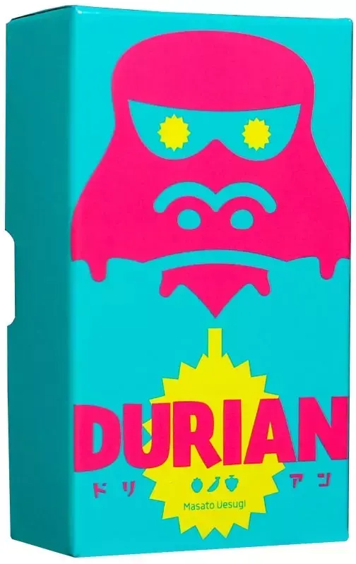 Face avant de la boîte du jeu de société "Durian" 
