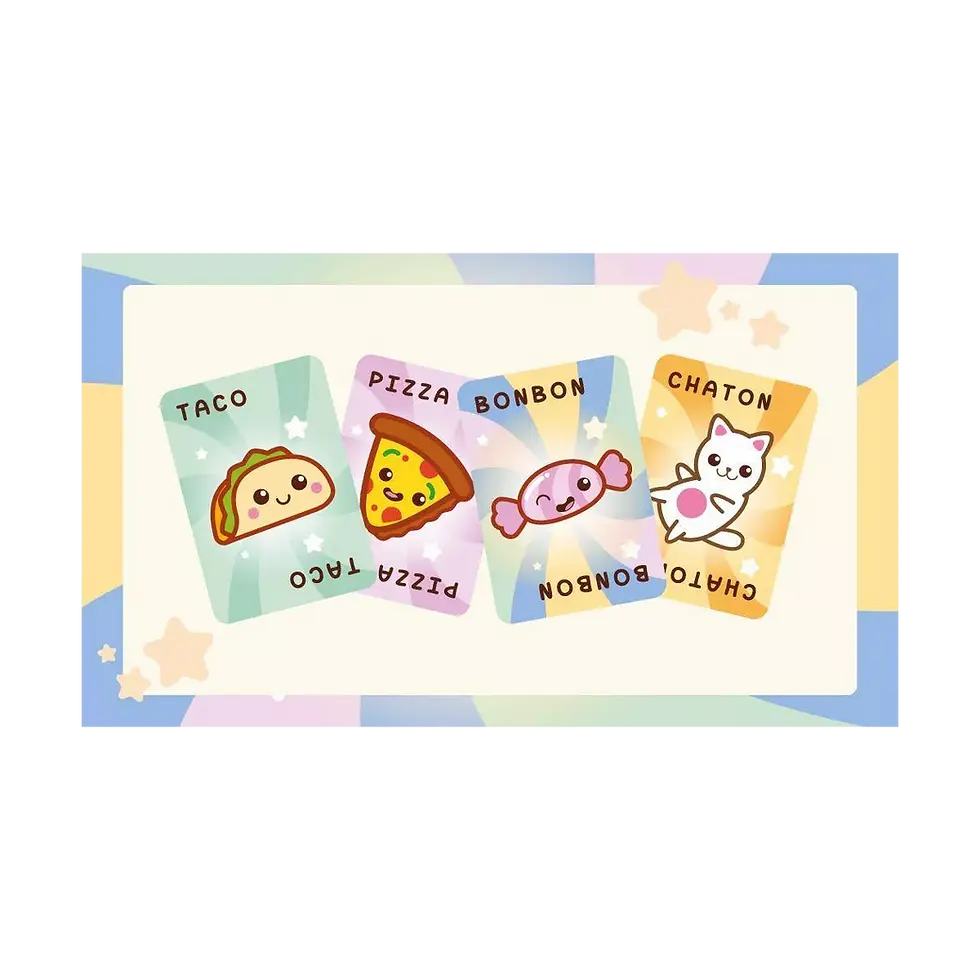 Miniature : Contenu du jeu de société "Taco Chaton Pizza"
