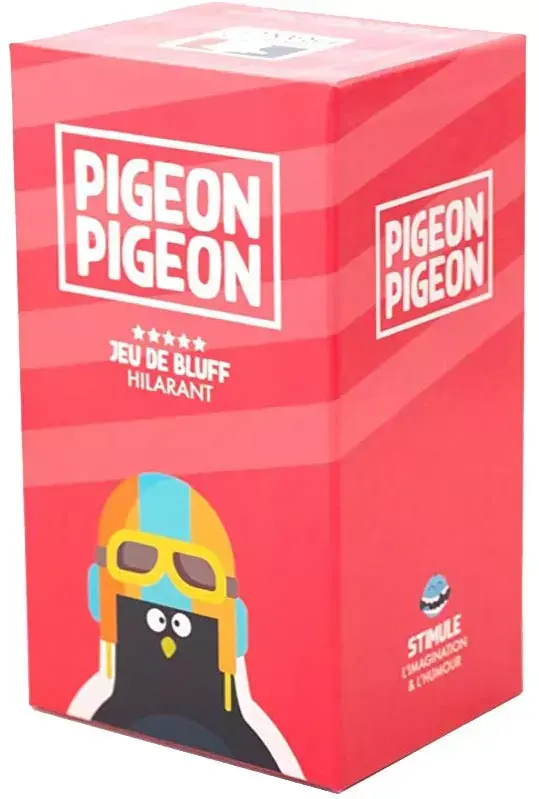 Face avant de la boîte du jeu de société "Pigeon Pigeon" 