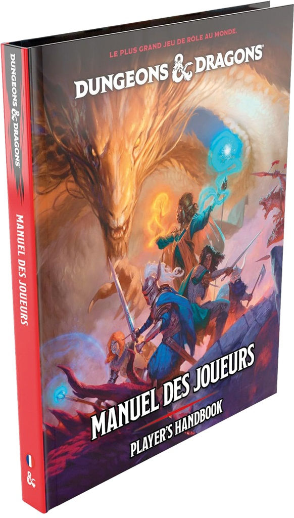 Couverture avant du livre de jeu de rôle "D&D 5 : Manuel du joueur (édition 2024)" 