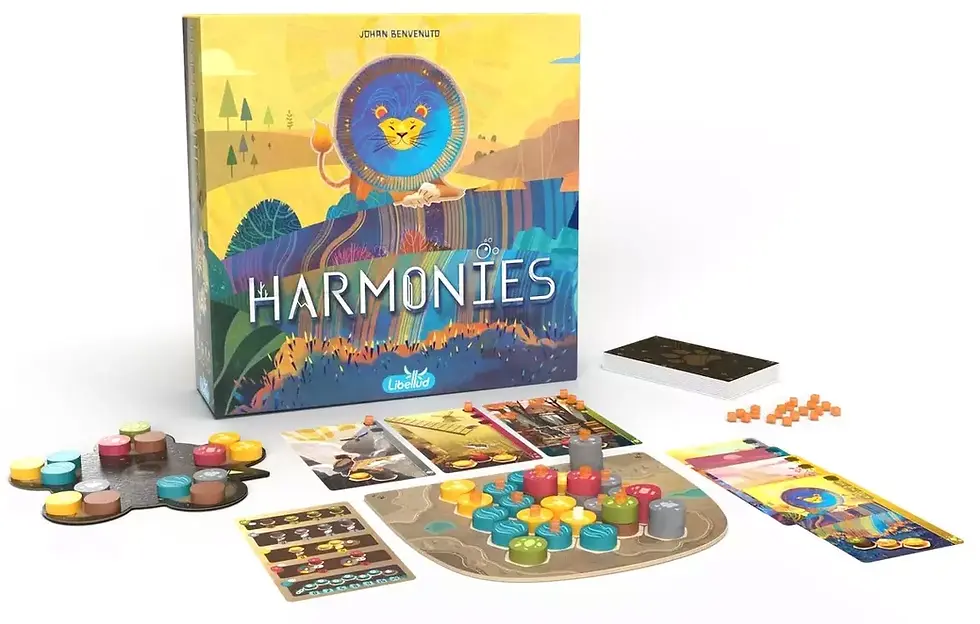 Contenu du jeu de société "Harmonies"
