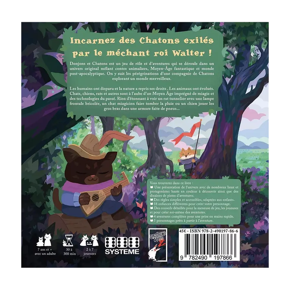 Miniature : Couverture du livre de jeu de rôle "Donjons & Chatons"