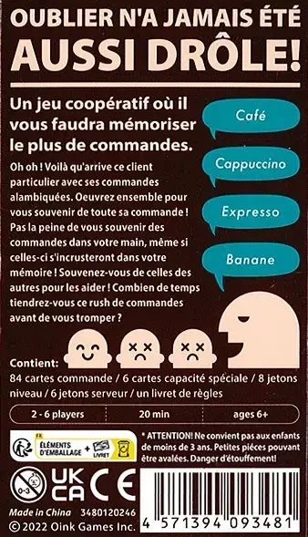 Boîte du jeu de société "Order Overload Café"