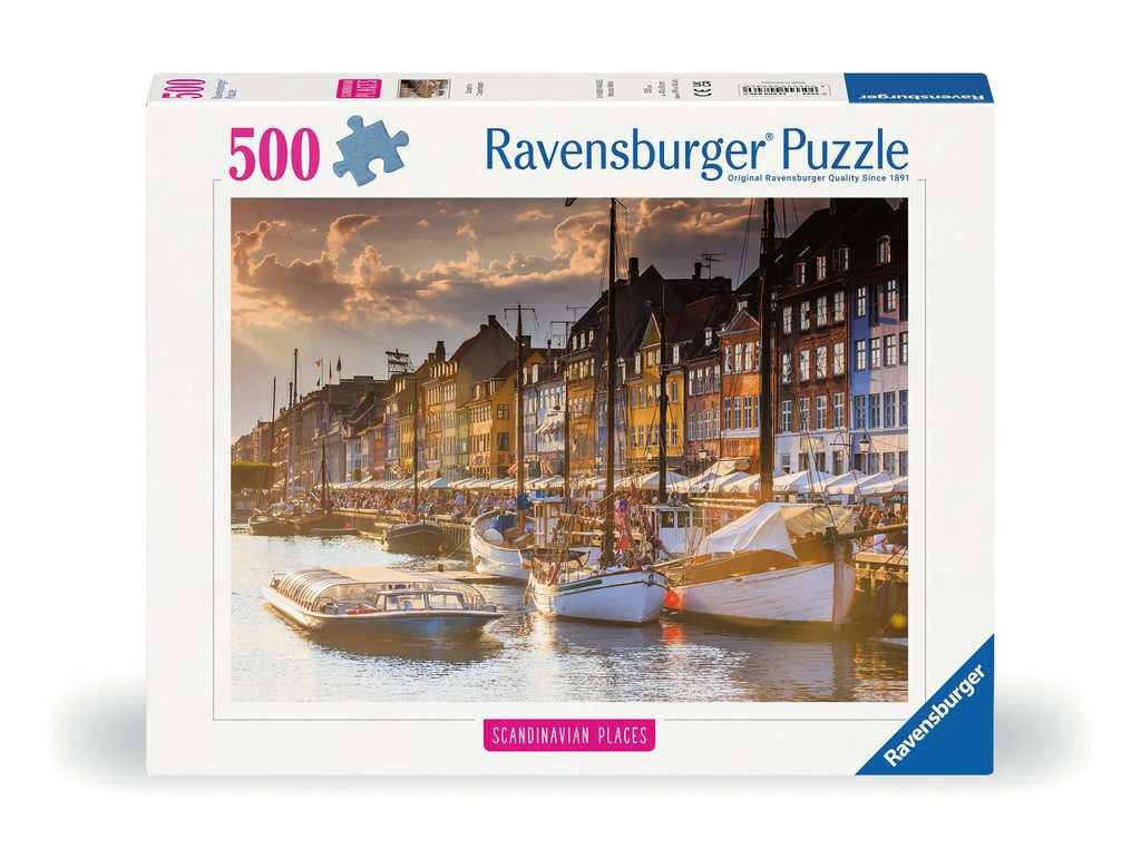 Boîte du puzzle "500 pièces - Coucher de soleil à Copenhague"