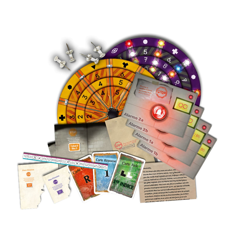 Contenu du jeu de société "EXIT - L'Evasion de Prison"