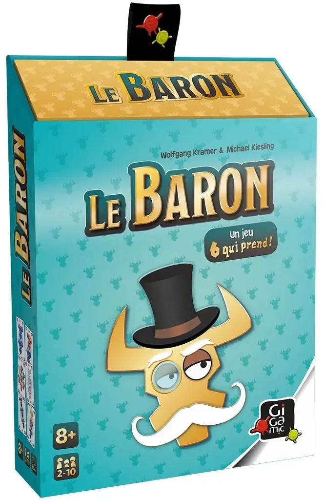 Face avant de la boîte du jeu de société "Le Baron"