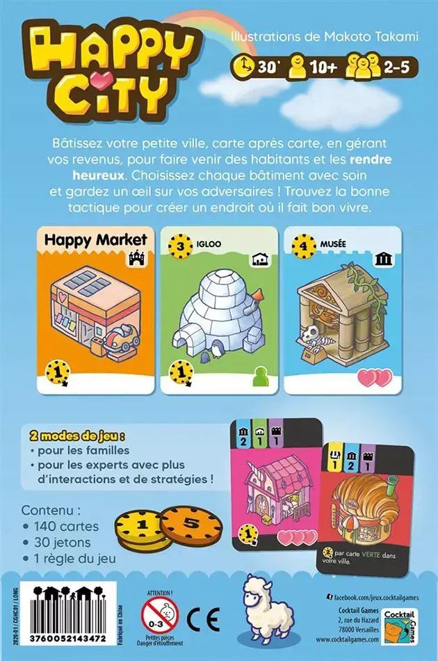 Boîte du jeu de société "Happy City"