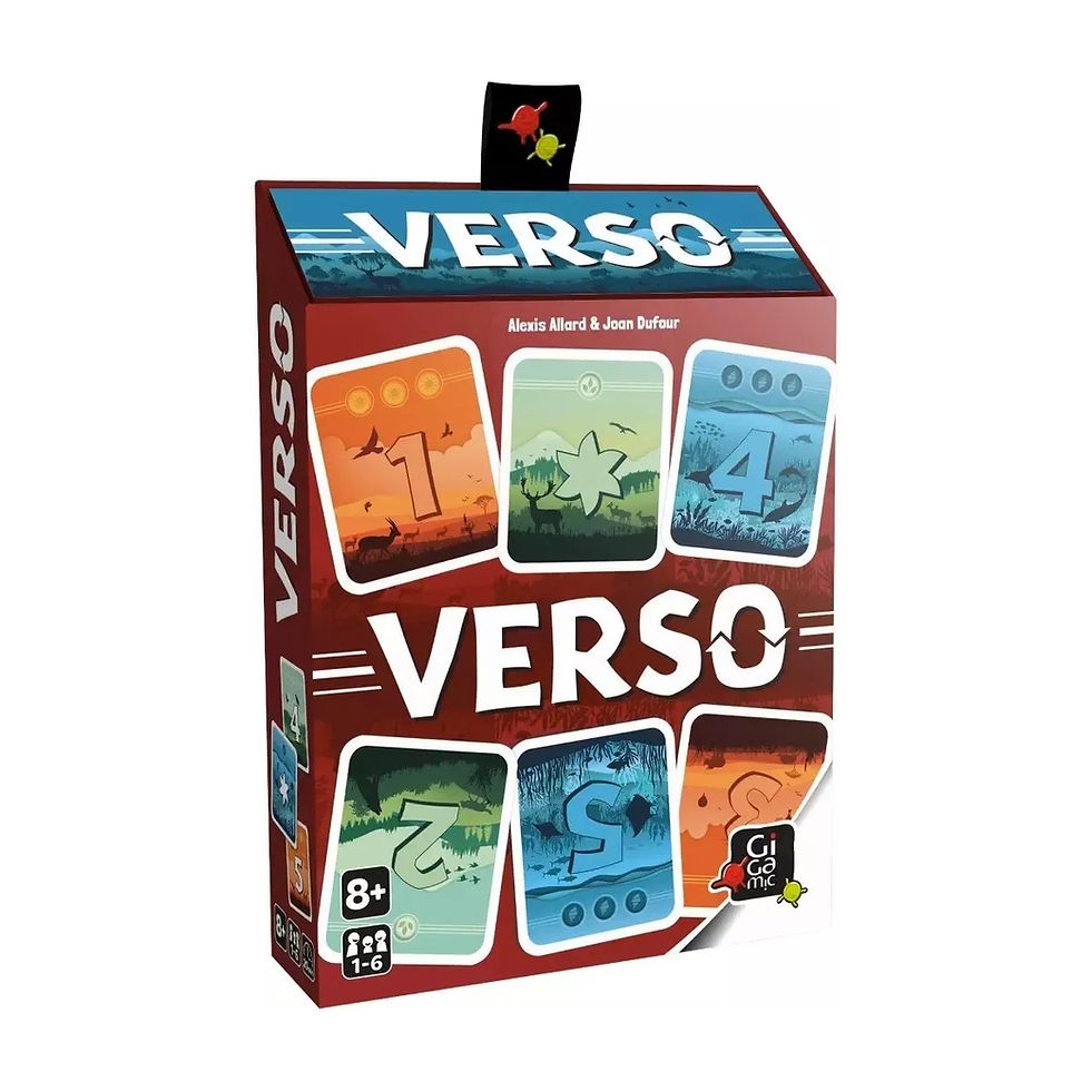 Face avant de la boîte du jeu de société "Verso"