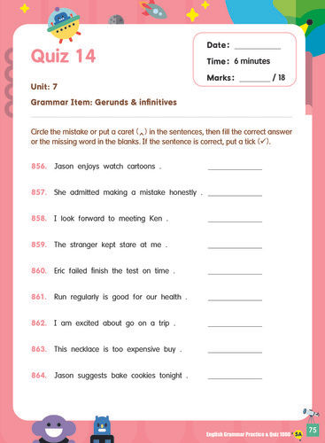 縮圖：P5 English Grammar Practice &amp; Quiz 1000