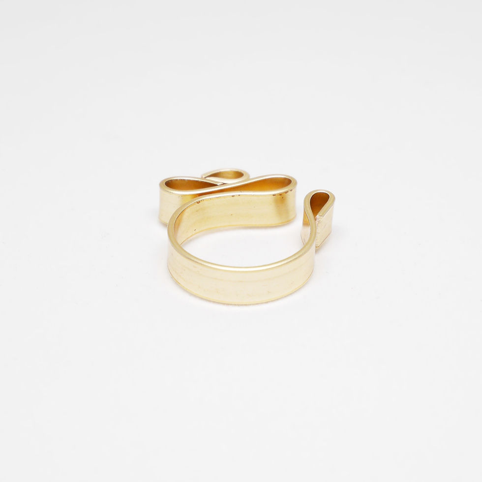 サムネイル： リボンフラットリングゴールド