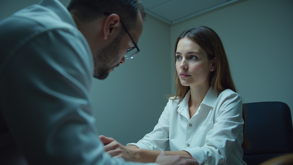 Close-up view of polygraph examiner preparing questions for infidelity test