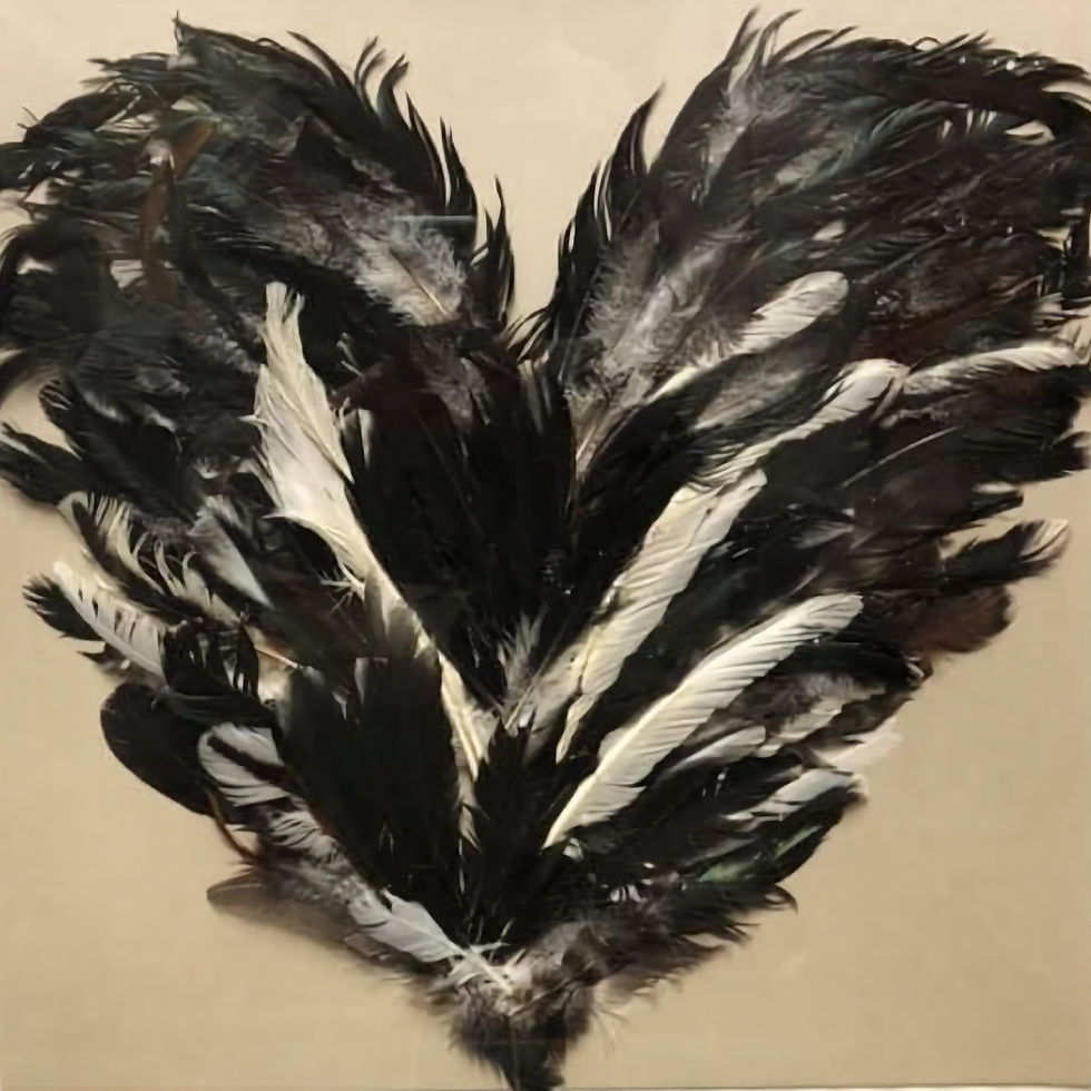 The Rooster Memorial Heart made from my first rooster, Hulk. See full story in "He Was Mean, So We Ate Him."
