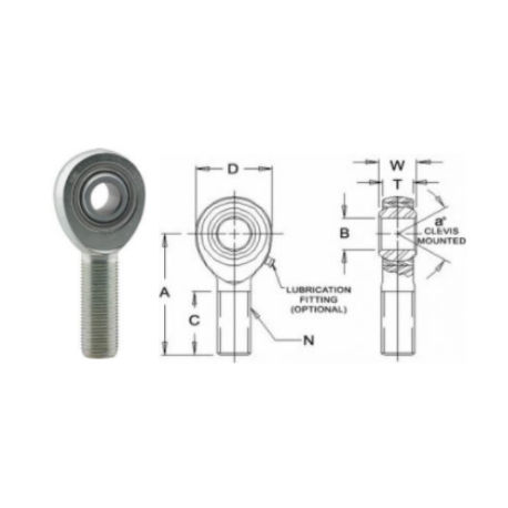 rotule FK Bearings droite RSMX