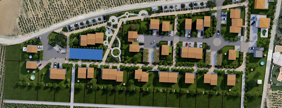 Plan desituation des terrains à bâtir à la vente de l'Ecoquartier de Tresserre Les Caprices d'Inès