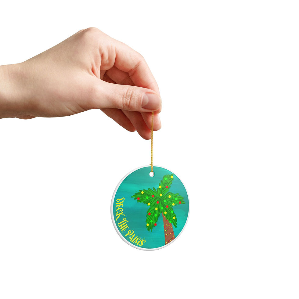 Thumbnail: Deck the Palms Ceramic Ornament 