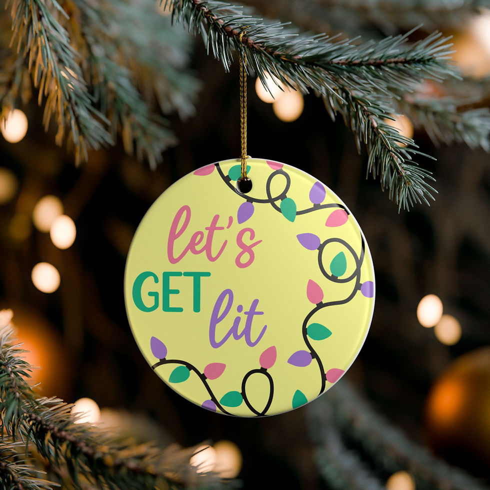 Thumbnail: Let's Get Lit Ceramic Ornament