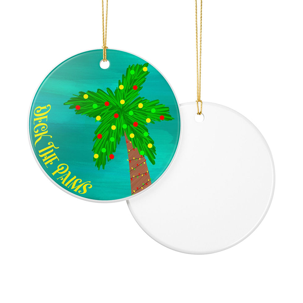 Thumbnail: Deck the Palms Ceramic Ornament 