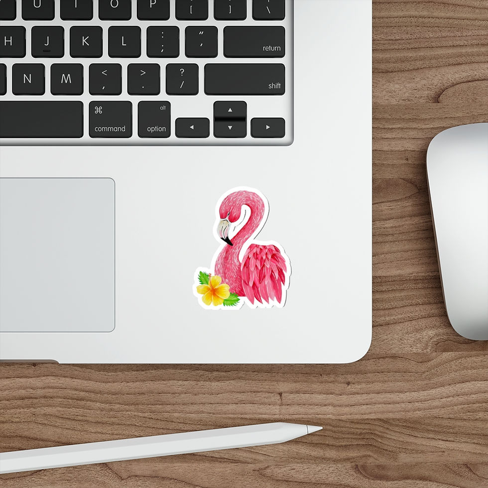 Thumbnail: Pink Flamingo Painting Sticker