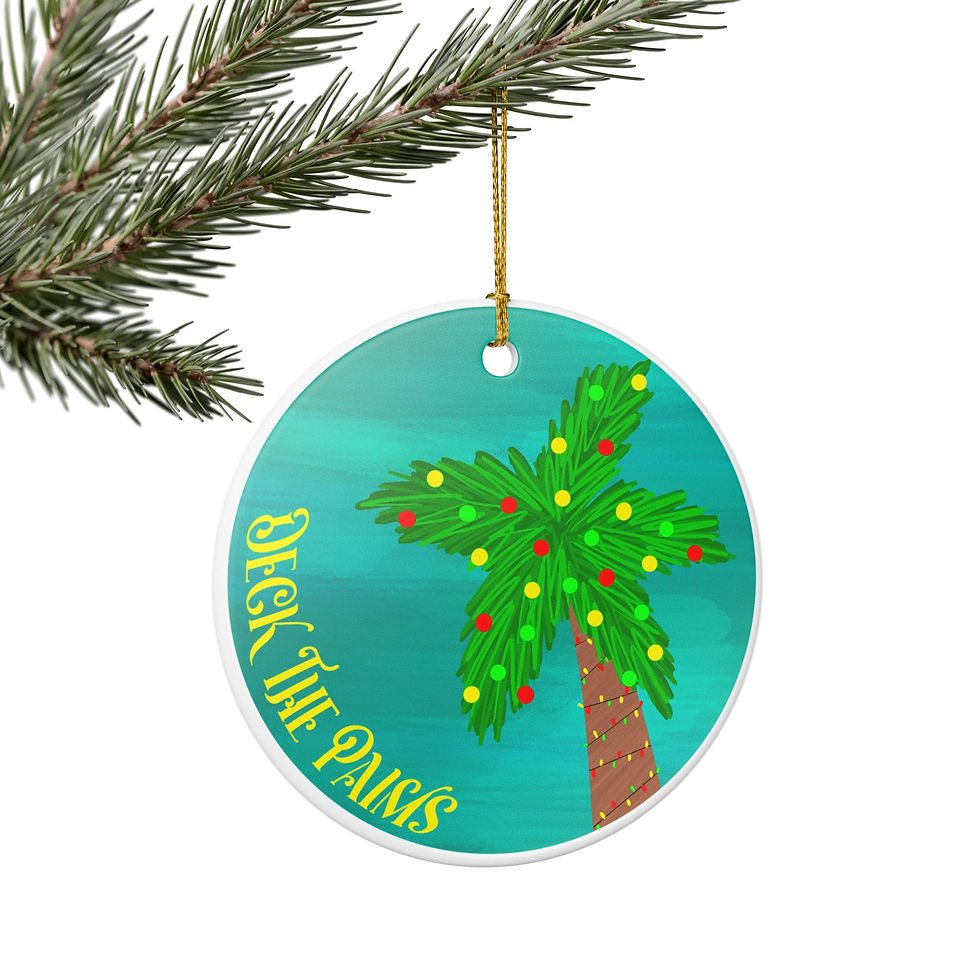 Thumbnail: Deck the Palms Ceramic Ornament 