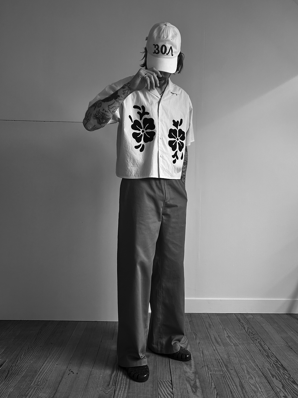 Thumbnail: BaeMa Hibiscus shirt