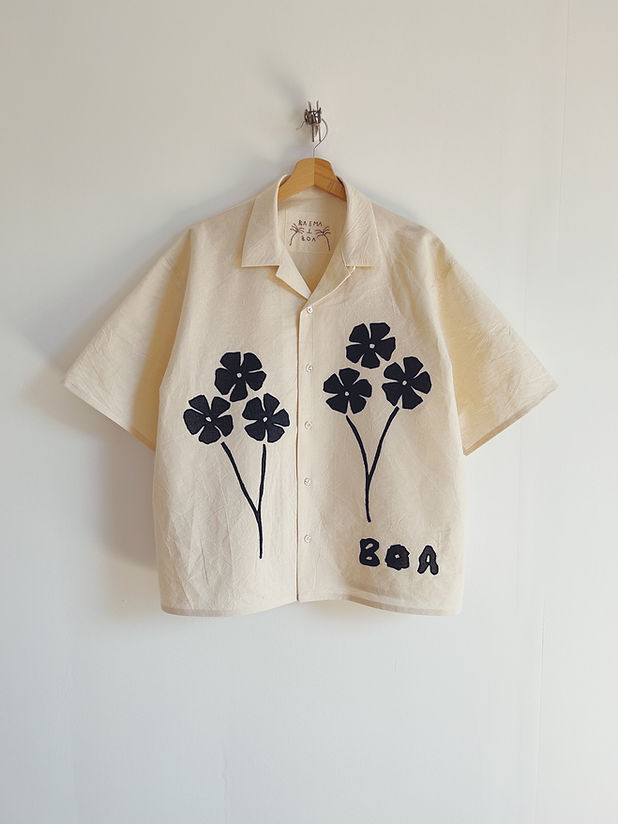 BaeMa T Boa | Black Bouquet Shirt
