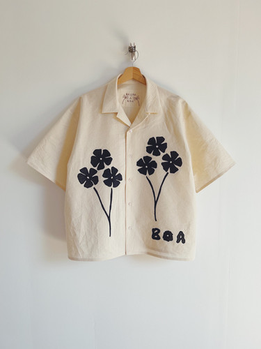 BaeMa T Boa | Black Bouquet Shirt