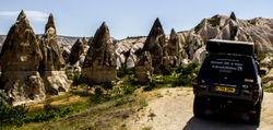 The rock spires and cave dwellings of Cappaddocia