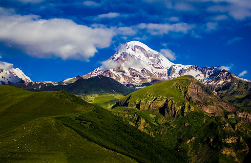 Kazbek from Gergeti Church