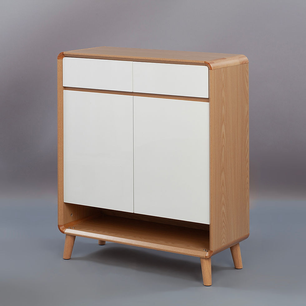 Miniature : SOCE049 - Nordic Wood Door Entry Shoe Cabinet