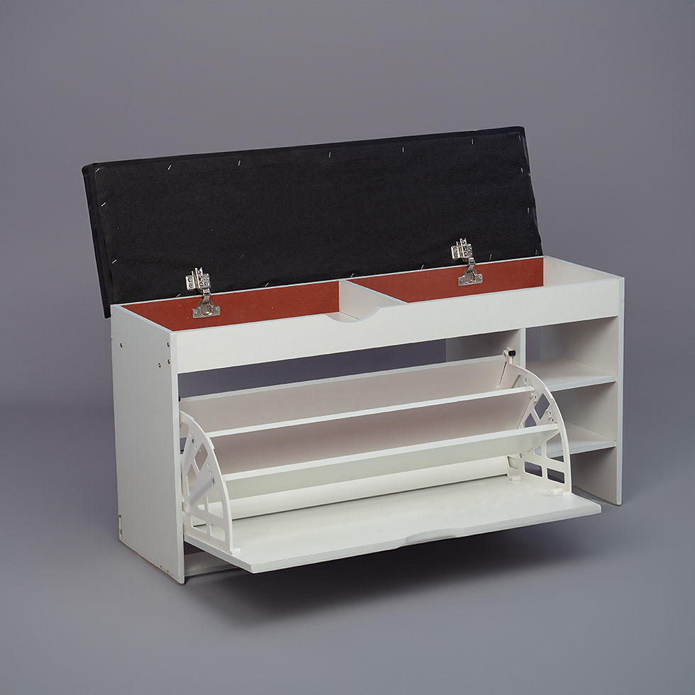 Hình thu nhỏ: SOCE012 -  Craftsman Shoe Storage bench with Long Bench Seat