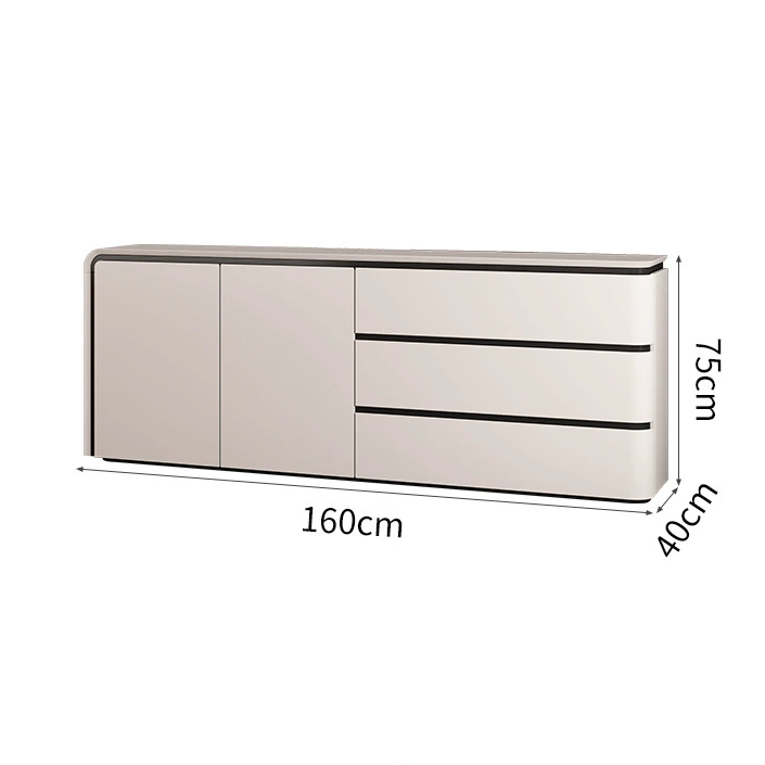 Thumbnail: WCK018 - Modern Light-Luxury Lacquered Sideboard Cabinet with Drawers