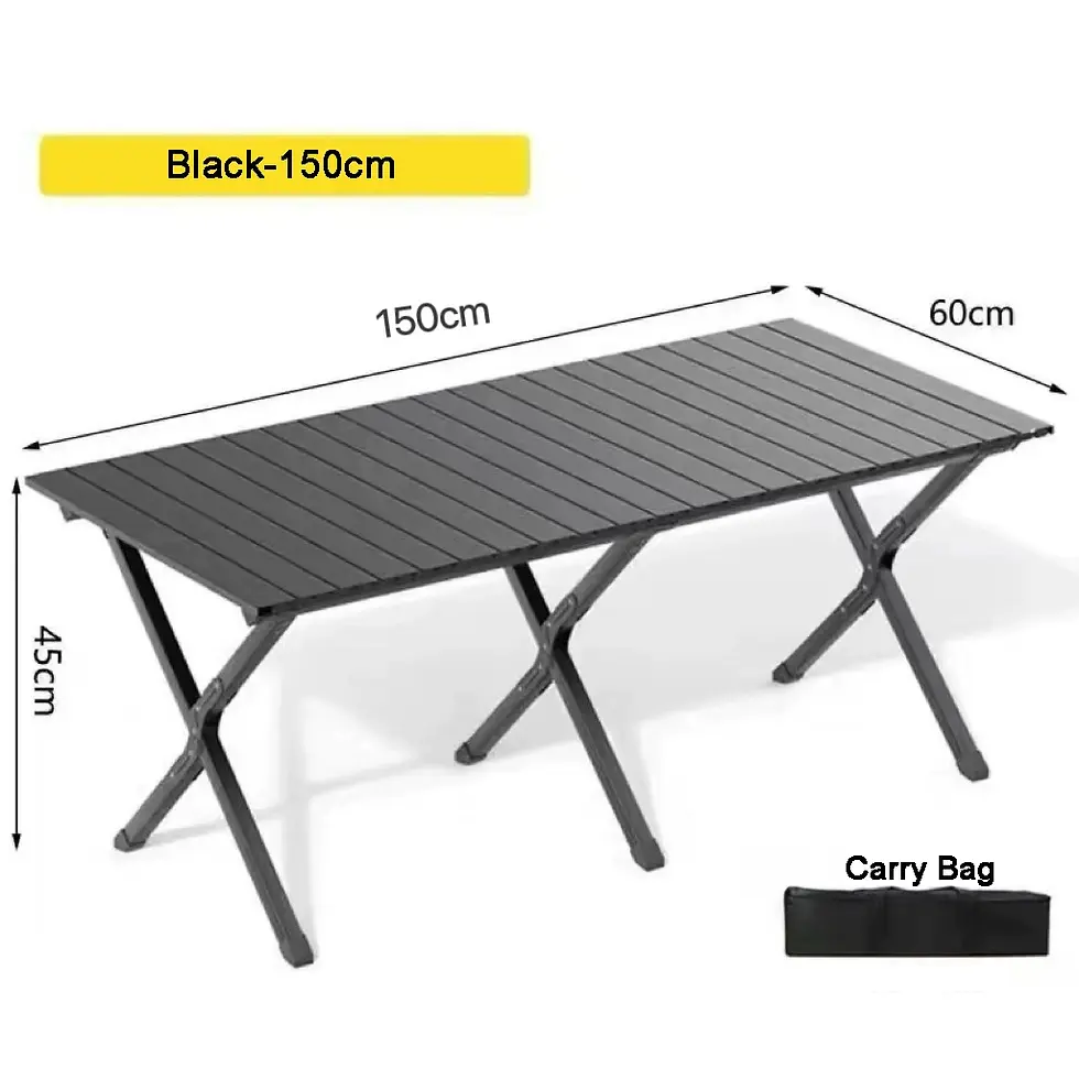 Miniature : ODS004 - Carbon Steel Folding Camping Table – Roll-Up Outdoor Picnic Table
