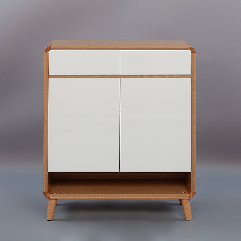 Miniature : SOCE049 - Nordic Wood Door Entry Shoe Cabinet