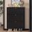 Hình thu nhỏ: SOCE053 - Slim Black 3 Flip Drawers Wooden Space-Saver Shoe Cabinet
