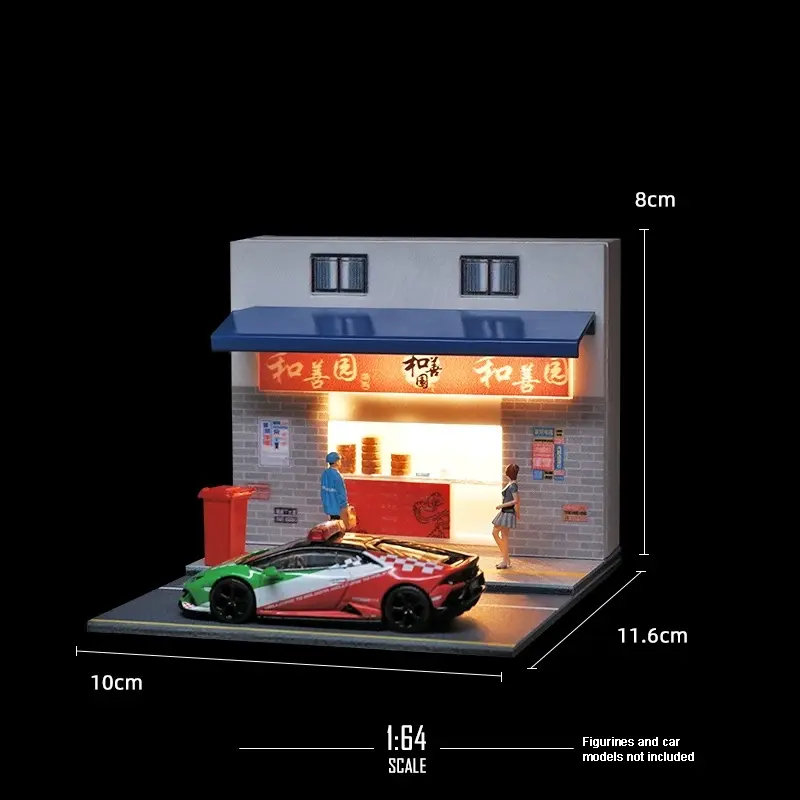 Thumbnail: TOY001 - Lighted Miniature Street Scene Model – Realistic Diorama Display Kit