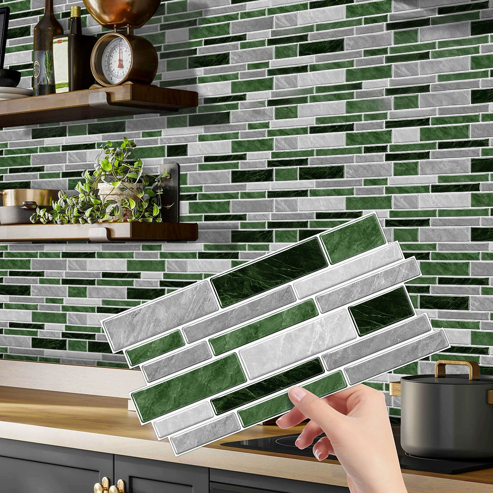 Thumbnail: WAP005 - Waterproof PVC Decorative Self-Adhesive Marble Tile Wall Stickers
