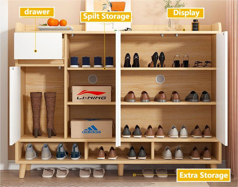 Thumbnail: SOCE058 -  Craftsman Shoe Cabinet with Storage and Top Display Shelf
