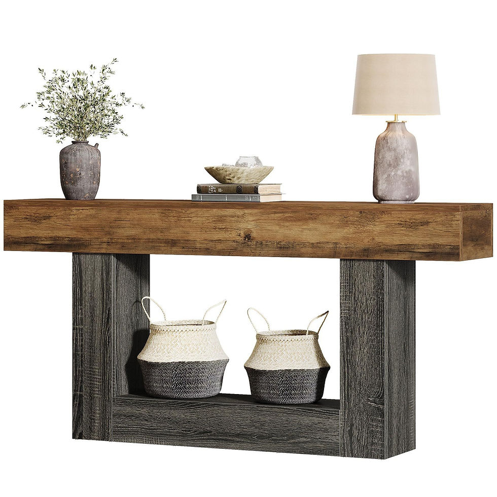 Thumbnail: ST012 - Vintage Wood Entryway Table – Living Room & Hallway Storage Rack