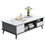 サムネイル： EDB005-Craftsman Rectangula Coffee Table with Large Storage & Muti-cabinet doors