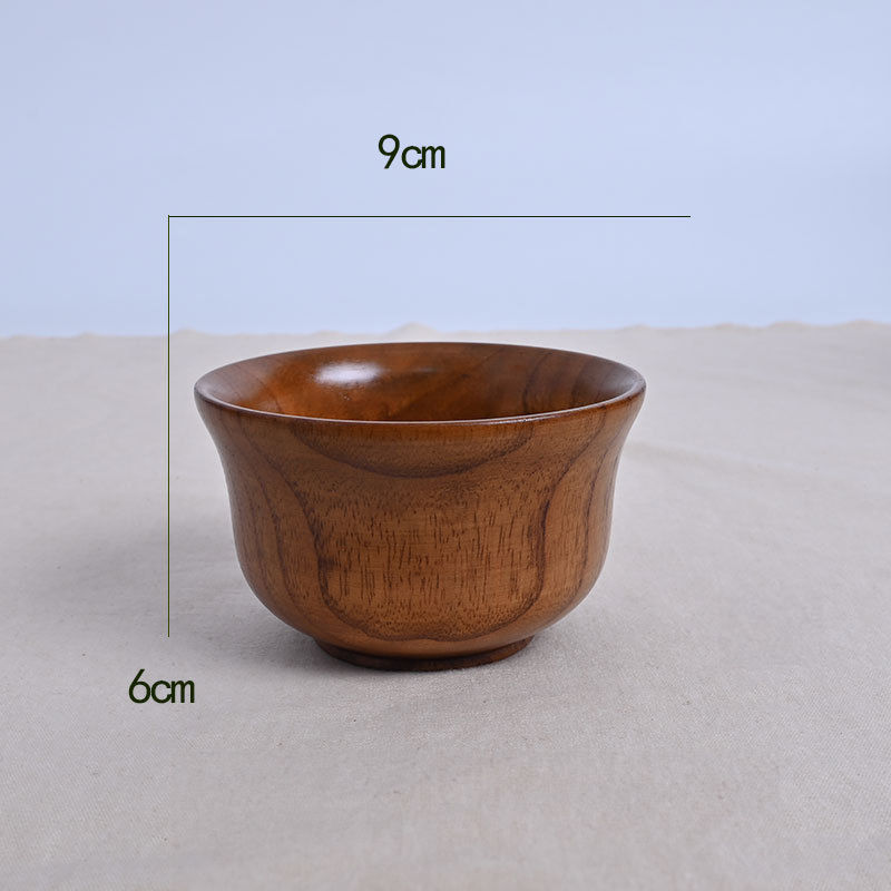 サムネイル： BOWL009 - Reversible Edge Wooden Bowl | Natural Solid Wood Tableware