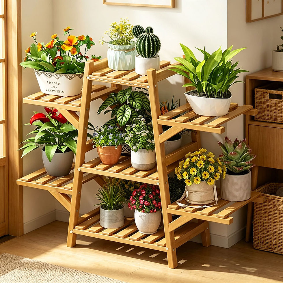 섬네일: PS048 - Bambreeze Multiple Sizes Bamboo Plant Stand