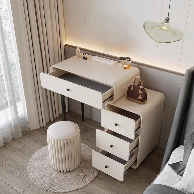 섬네일: DR009 - Solid Wood Dressing Makeup Table with Side Cabinet