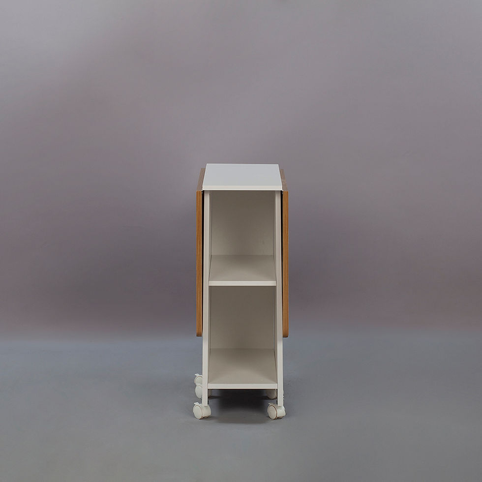 섬네일: LDF020 - Space-Saving Folding Dining Table with Storage Rack