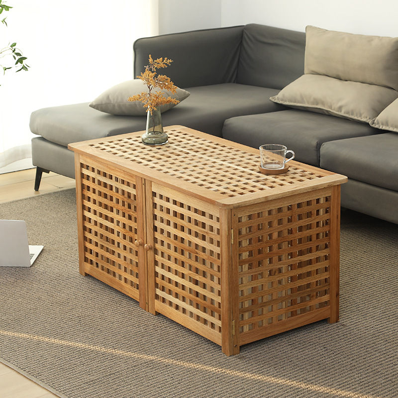 Miniature : EDB039 - Modern Wood Side Table with Storage - End Table, Coffee Table