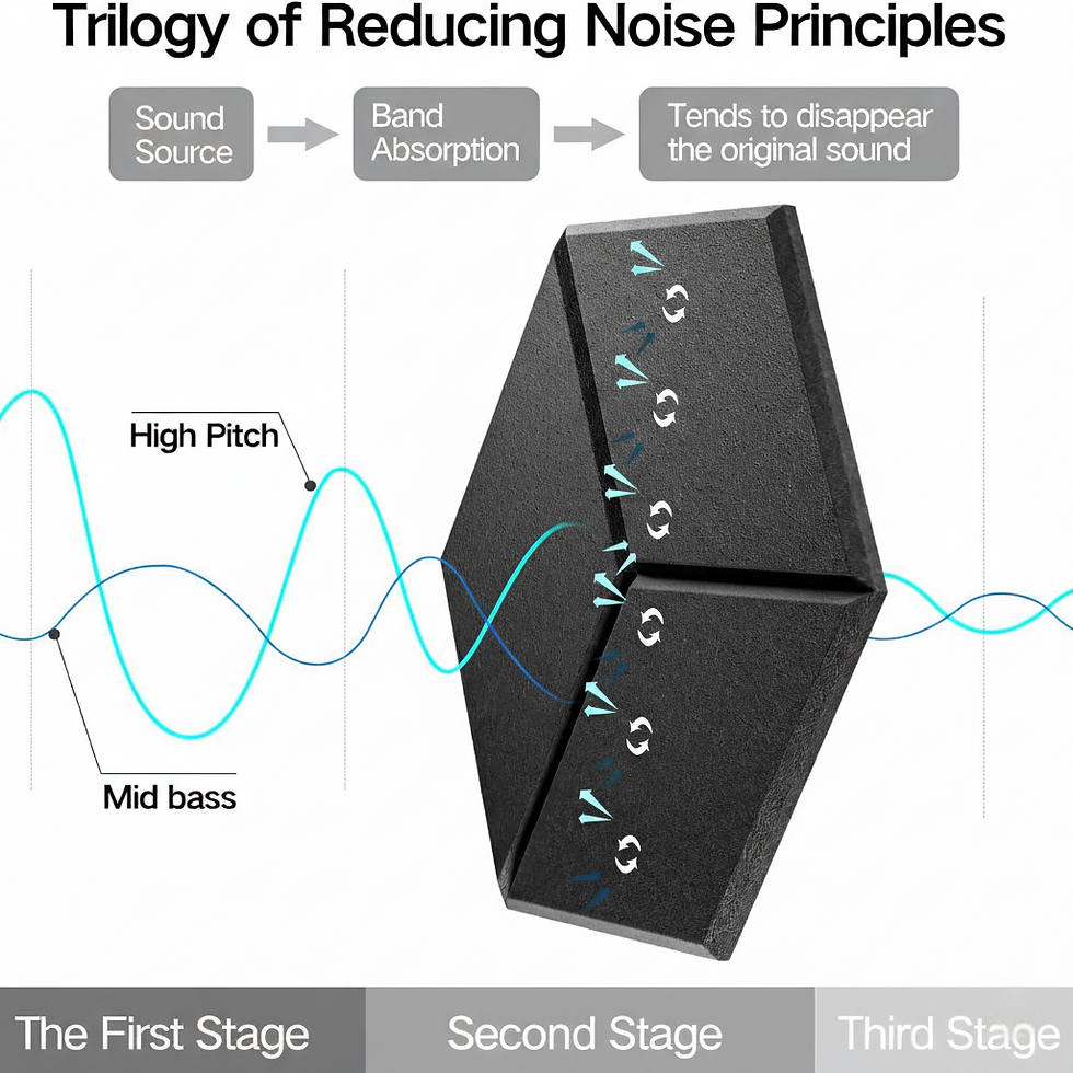 Thumbnail: WAP009 - Hexagon Self-Adhesive Acoustic Wall Panels Sound Absorbing Wall Sticker
