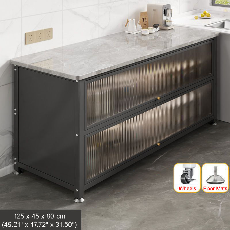 Thumbnail: WCK015 - Sintered Stone Kitchen Storage Rack Multifunctional Cabinet