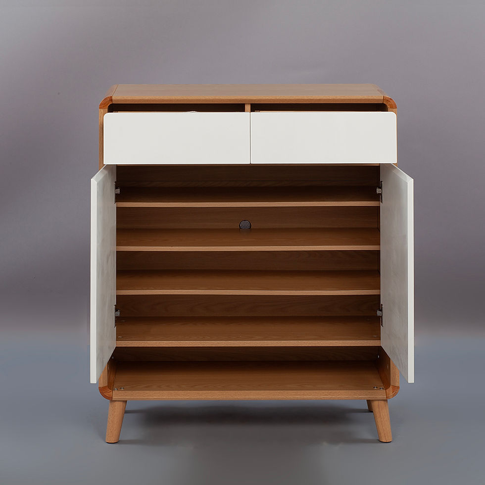 Miniature : SOCE049 - Nordic Wood Door Entry Shoe Cabinet
