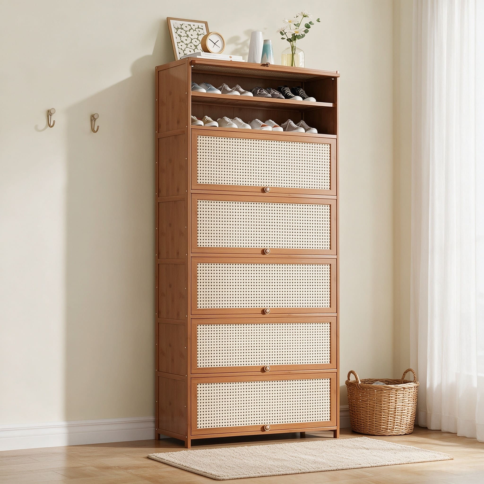 SOCE074 - BambooLoom Grand Entry Shoe Cabinet