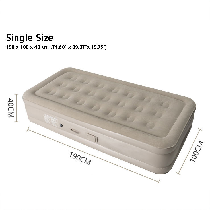 サムネイル： ARM002 - Camping Power Cable-Free Build-in Pump Air Mattress - High Version