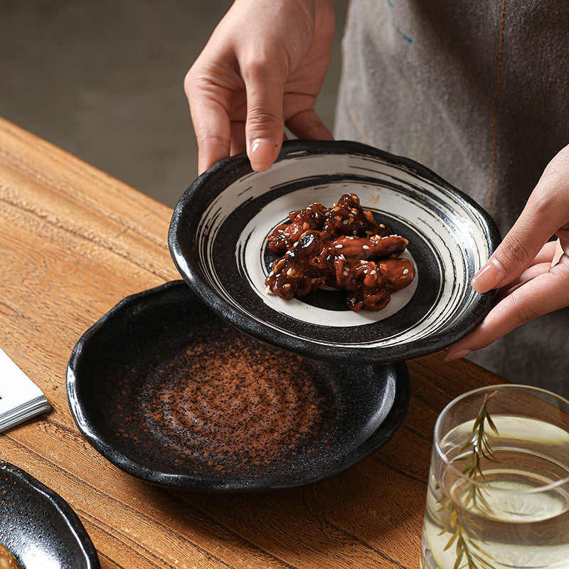 サムネイル： DISH005 - Japanese Classic Ceramic Dinner Plate | Minimalist Tableware Dish